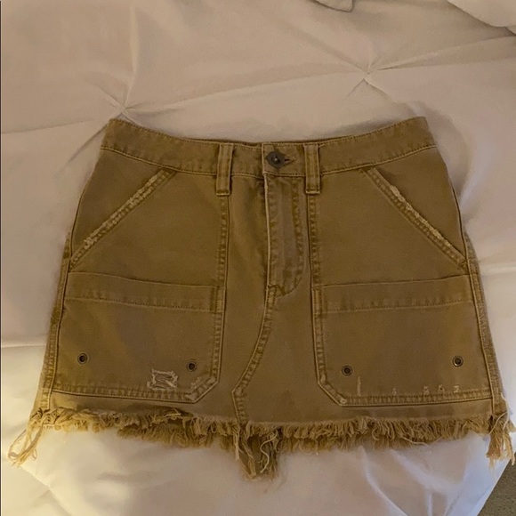 Khaki Canvas Skirt - Picture 2 of 2